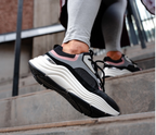 UK 4 Mallet Cyrus Fade Women’s Leather Mesh Trainers – EU 37