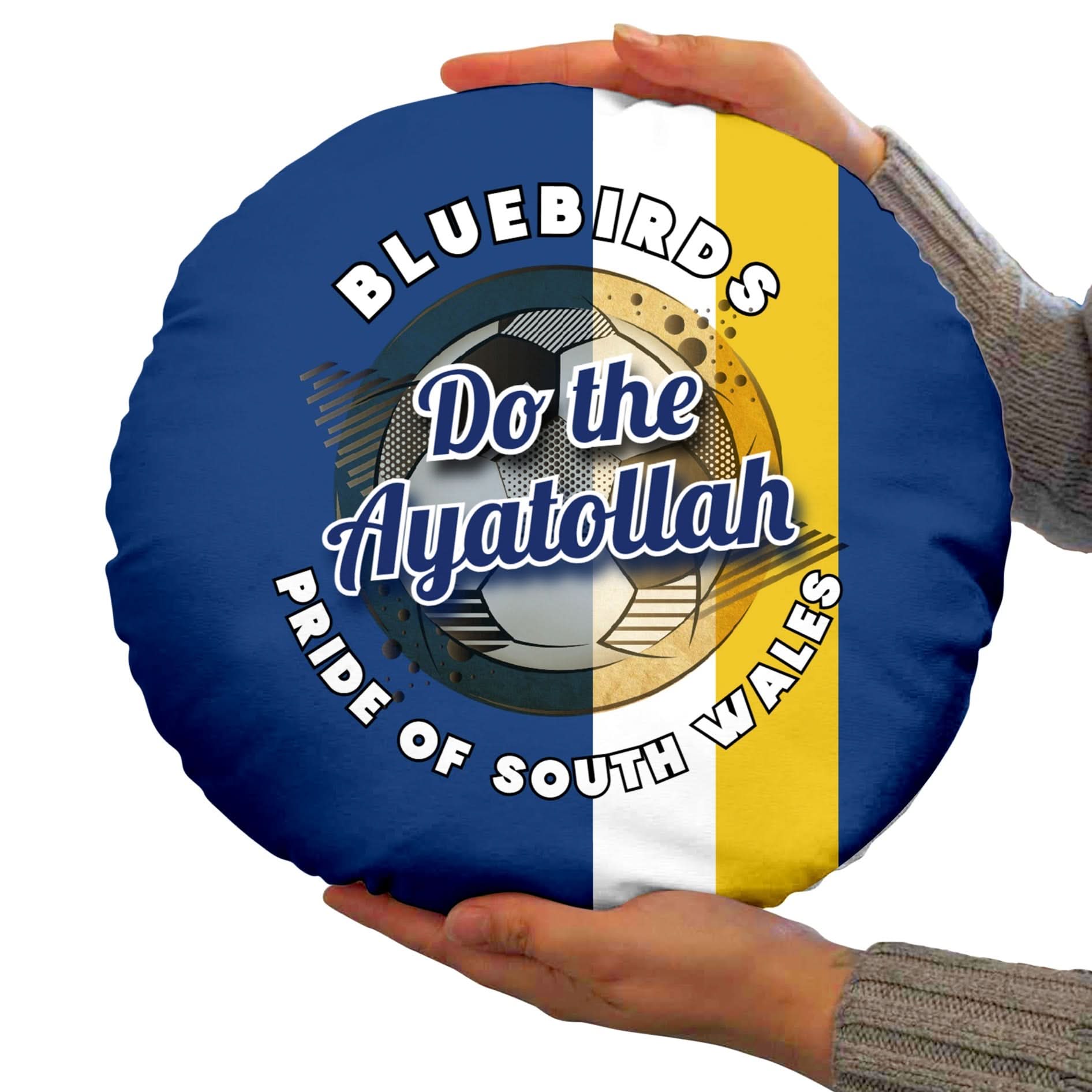 Cardiff Ayatollah - Football Legends - Circle Cushion 14"