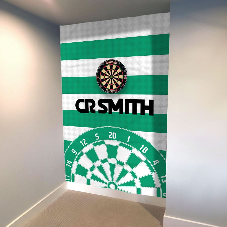 Celtic Retro - 1988 Home - Personalised Darts Wall Banner - Two Sizes [COLLECTIVE]