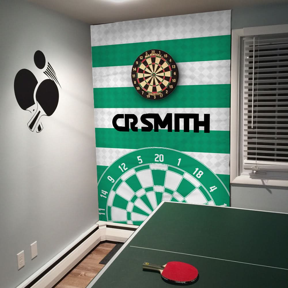 Celtic Retro - 1988 Home - Personalised Darts Wall Banner - Two Sizes [COLLECTIVE]