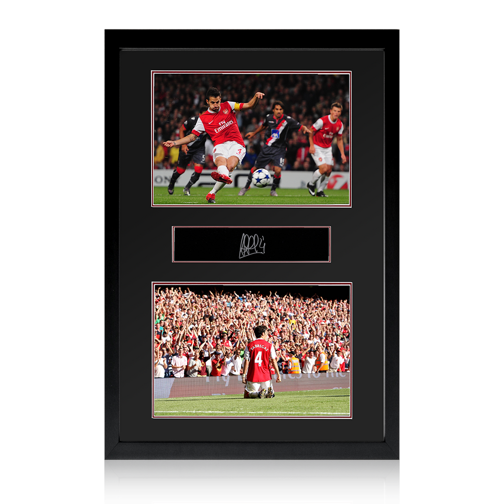 Cesc Fàbregas Signed Arsenal Plaque Iconic Frame.