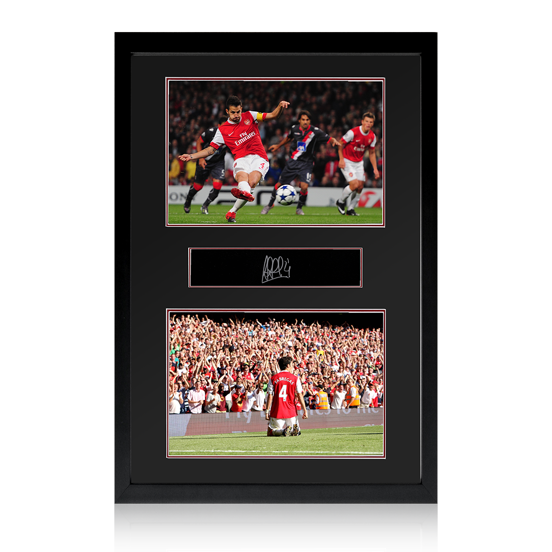 Cesc Fàbregas Signed Arsenal Plaque Iconic Frame.