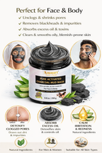 Activated Charcoal Mud Mask for Deep Cleansing Face & Body | Ammuri