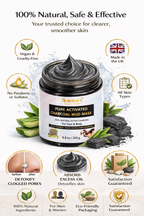 Activated Charcoal Mud Mask for Deep Cleansing Face & Body | Ammuri