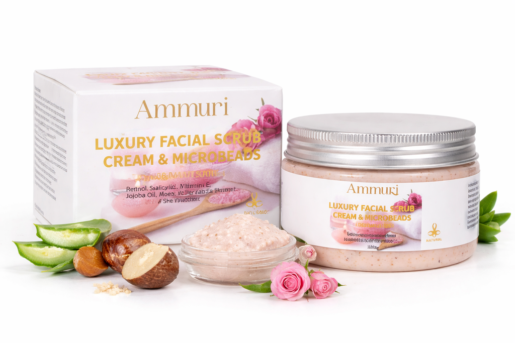 Ammuri Skincare Retinol Facial Scrub - Exfoliating Cream