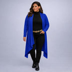 Long Hanky Hem Waterfall Cardigan