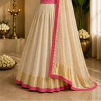 Kerala Half Saree Set – Blush Pink