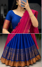 Onam Neelanjana Half Saree Set