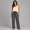 Black Stone Speckled Elastic Waist Trousers
