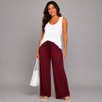 Plain Stretchy High Waist Palazzo Trousers