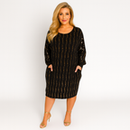 Sparkly Sequin Loose Fitted Dipped Hem Dress