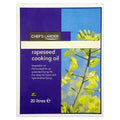 Chef's Larder Rapeseed Cooking Oil 20 Litres