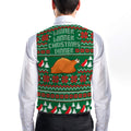 Christmas Dinner Xmas Jumper - Novelty Costume Fancy Dress Waistcoat ( 4 sizes available )