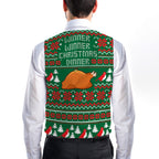 Christmas Dinner Xmas Jumper - Novelty Costume Fancy Dress Waistcoat ( 4 sizes available )