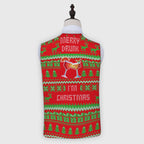 Christmas Drinks Xmas Jumper - Novelty Costume Fancy Dress Waistcoat ( 4 sizes available )