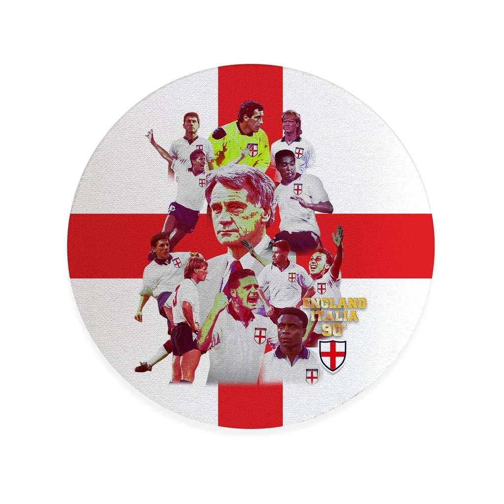 Football Art England Italia 90- Drinks Coaster - Square Or Circle