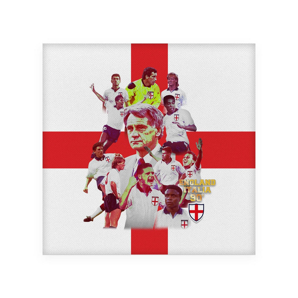 Football Art England Italia 90- Drinks Coaster - Square Or Circle