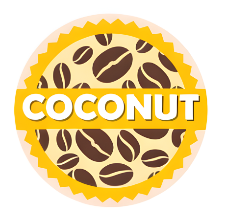 Coconut Milk Coffee Shop Barista Labels 20mm 1000 labels per roll