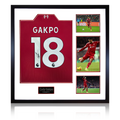 Cody Gakpo Signed Liverpool Shirt Elite Frame (ACG Cert)