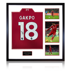 Cody Gakpo Signed Liverpool Shirt Elite Frame (ACG Cert)