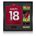 Cody Gakpo Signed Liverpool Shirt Elite Frame (ACG Cert)