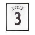 Ashley Cole Signed England Shirt Compact Frame.