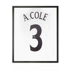 Ashley Cole Signed England Shirt Compact Frame.