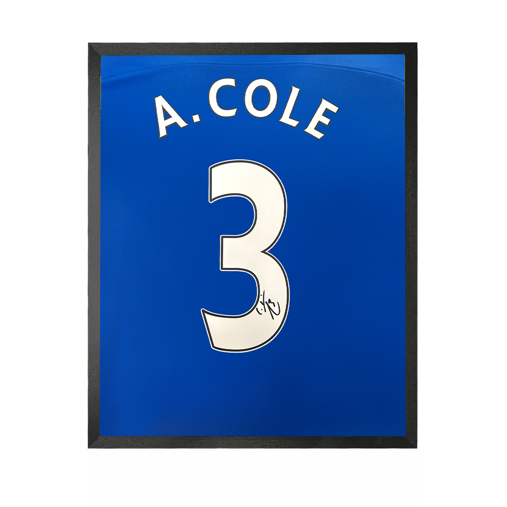Ashley Cole Signed Chelsea Shirt Compact Frame.