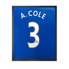 Ashley Cole Signed Chelsea Shirt Compact Frame.