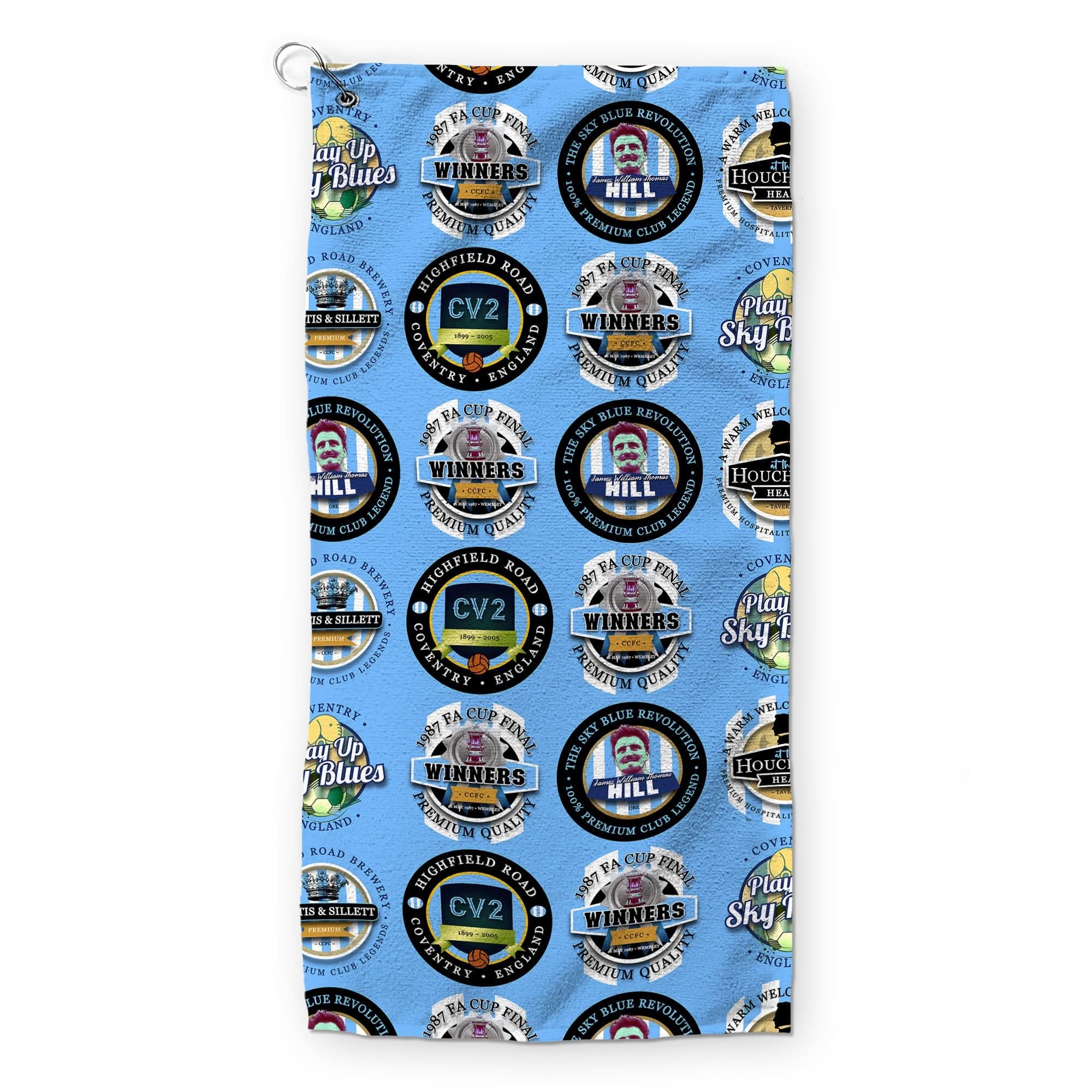 Coventry - Football Legends - Retro Lightweight, Microfibre Golf Towel