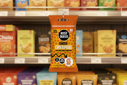10 x Noisy Snacks Coated Chickpeas Chip Shop Curry - 25g