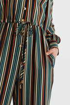 Darcy Winter Stripe Long Sleeve Jumpsuit