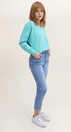 G Smack Mom Fit Jeans | Style M890 | Turn Up Ankle Denim