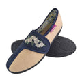 Ladies Adjustable Wide Fit Floral Velcro Slippers (6 Sizes)