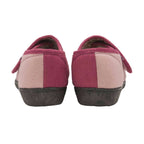 Ladies Adjustable Wide Fit Floral Velcro Slippers (6 Sizes)