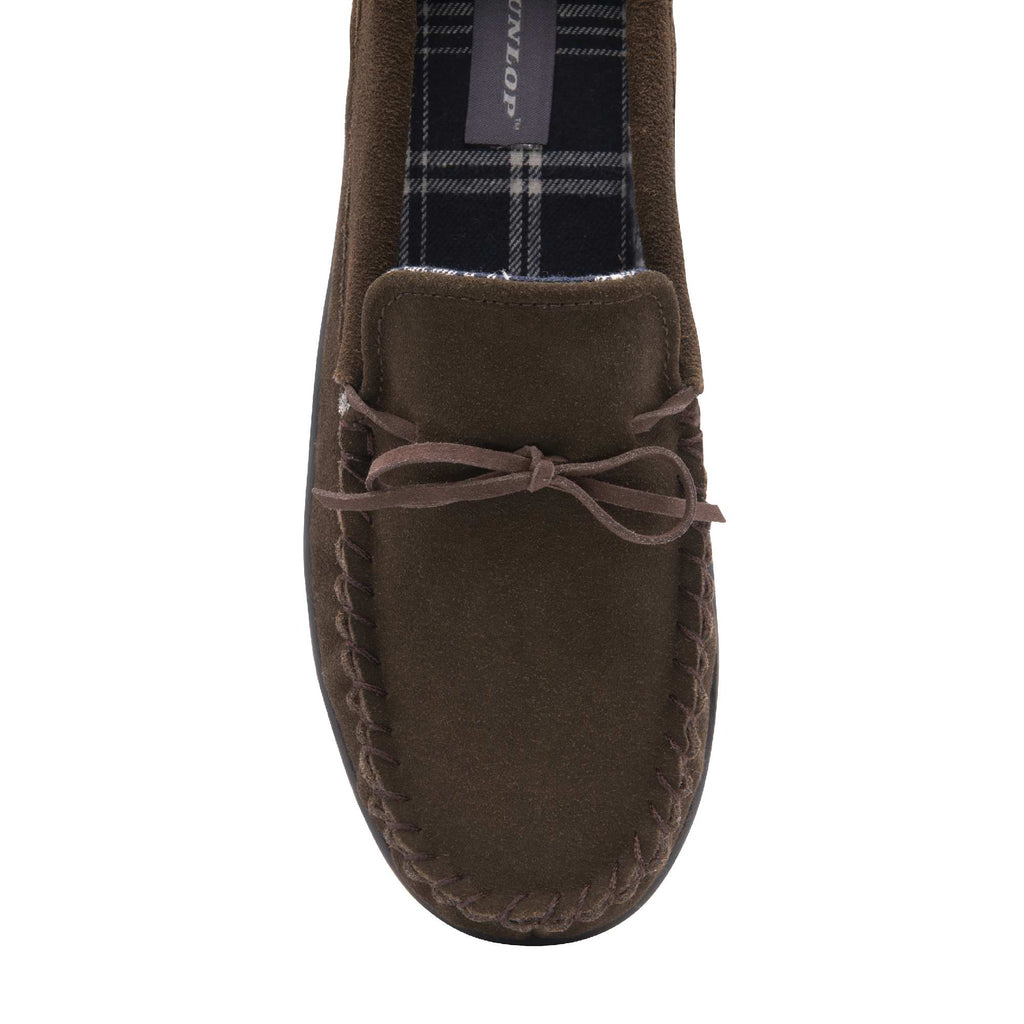 Mens Real Suede Leather Fleece Lined Slippers (6 Sizes)