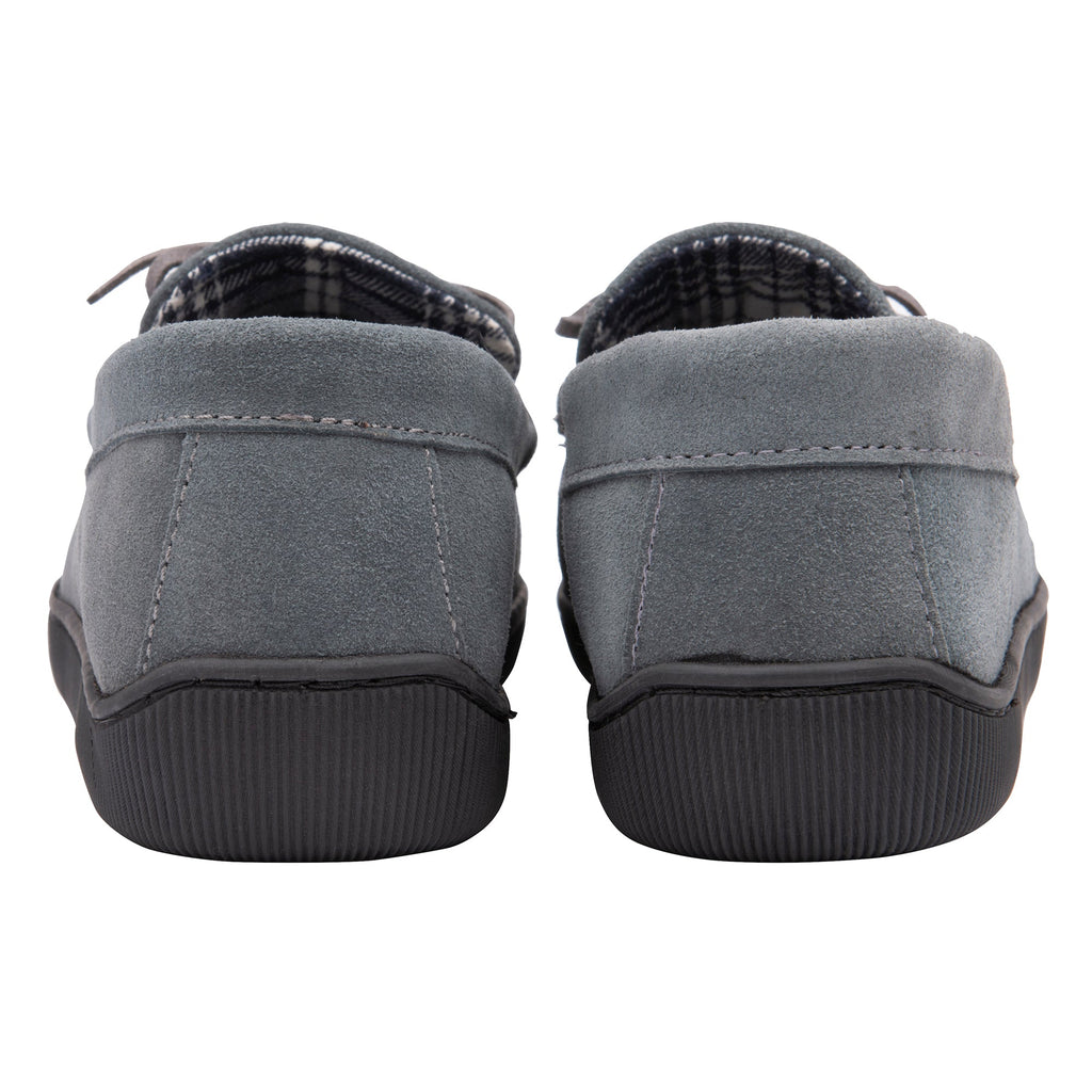 Mens Real Suede Leather Fleece Lined Slippers (6 Sizes)