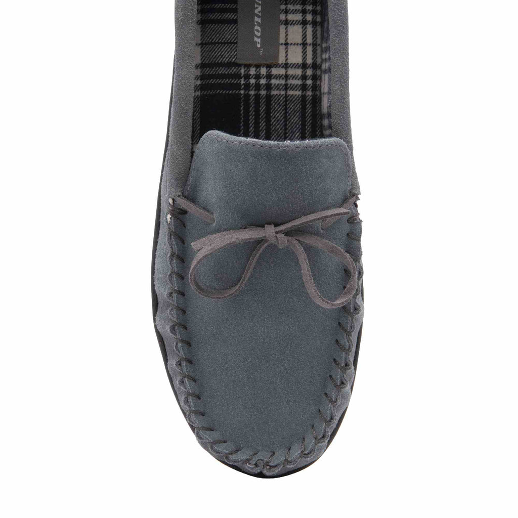 Mens Real Suede Leather Fleece Lined Slippers (6 Sizes)