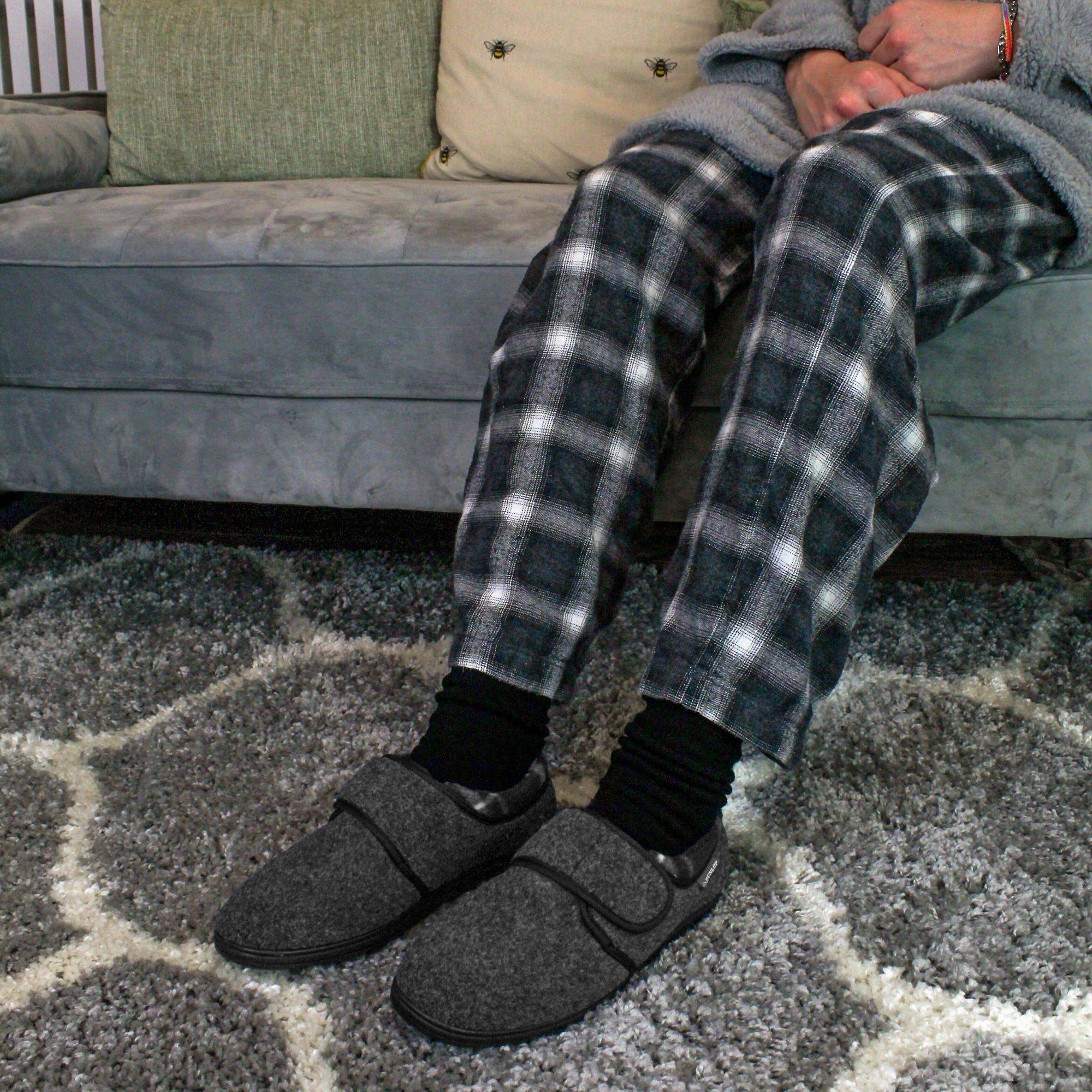 Orthapedic Easy Close Velcro Slippers for Men (6 Sizes)