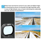 JSR Drone 5 in 1 UV+CPL+ND4+ND8+ND16 Lens Filter for DJI MAVIC 2 Pro, UV+CPL+ND4+ND8+ND16