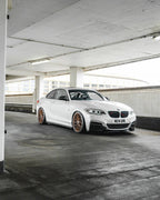 BMW 2 SERIES, M235I & M240I F22 F23 EVO-1 GLOSS BLACK FRONT SPLITTER BY ZAERO (2014-2019)