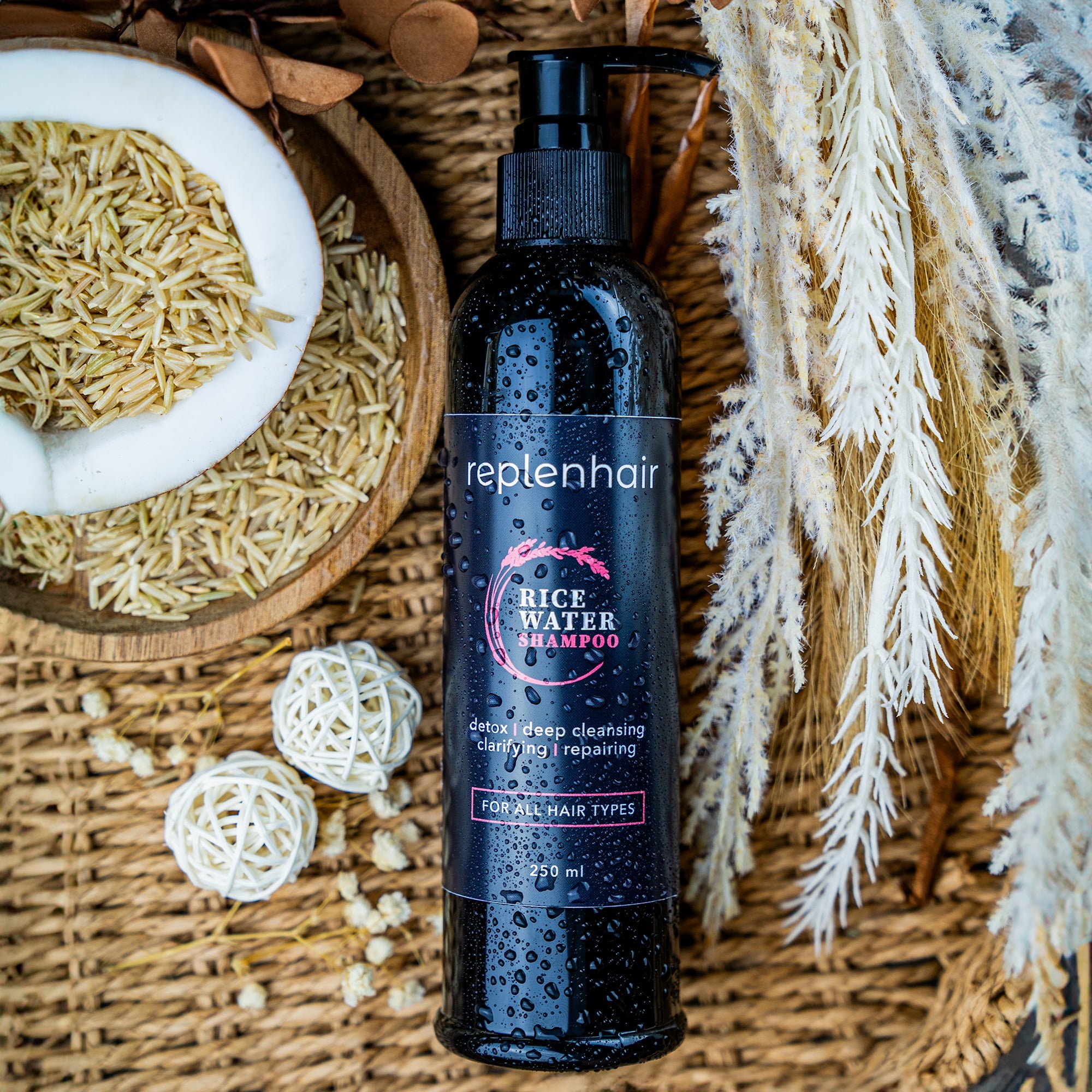 Reiswasser-Shampoo