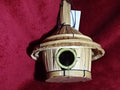 Handmade seagrass hanging bird box