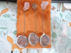 Loose Tea Stainless Steel Strainers With Rough Cut Crystal Decoration