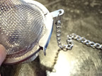 Loose Tea Stainless Steel Strainers With Rough Cut Crystal Decoration