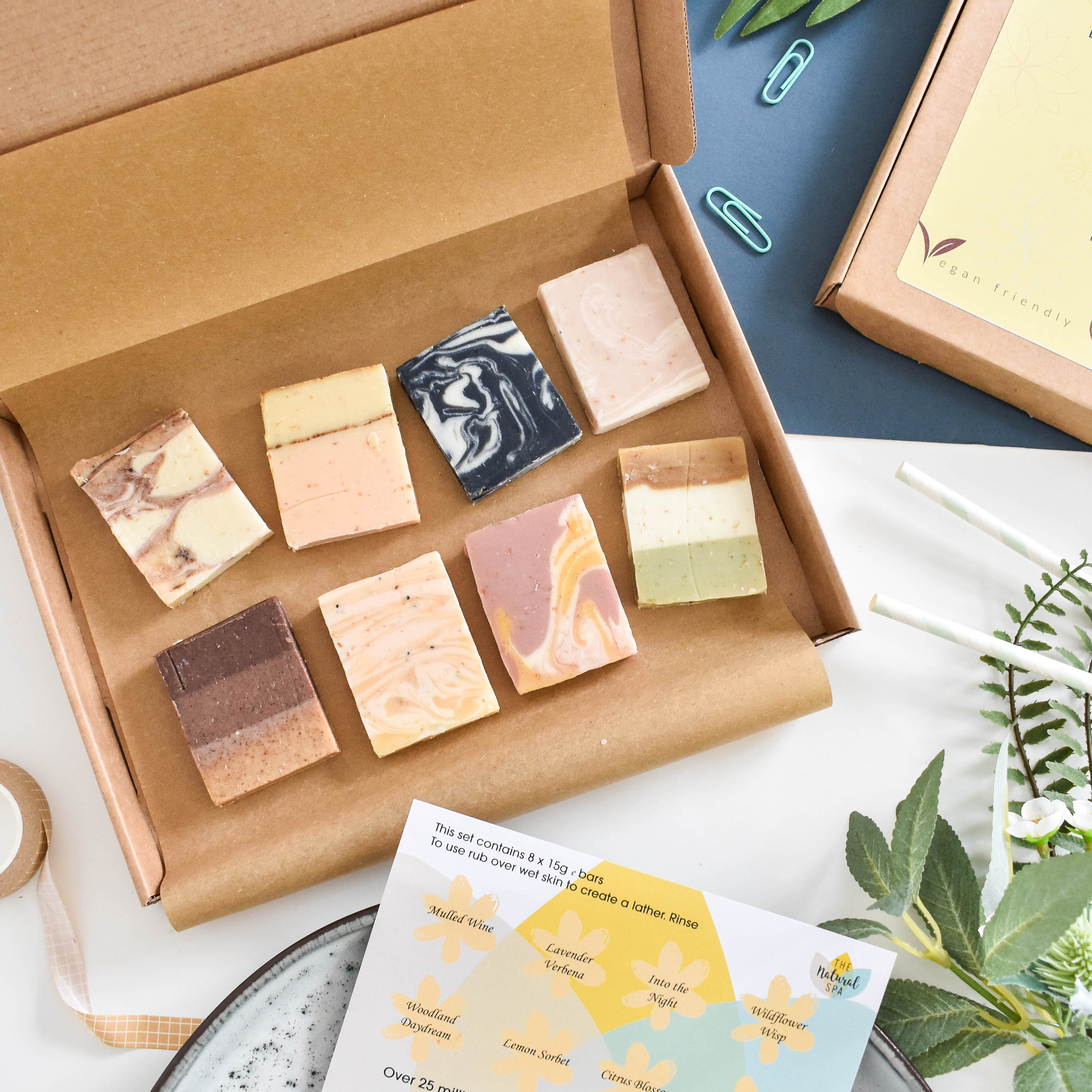 Soap Sampler Gift Set | 8 x 15g Mini Travel Soaps | Natural Handcrafted Letterbox Gift | Vegan, Plastic-Free Skincare
