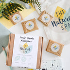 Face Wash Sample Pack | 4 x 15g Natural Facial Cleansing Bars | Vegan, Plastic-Free Skincare | Perfect Travel & Trial Set