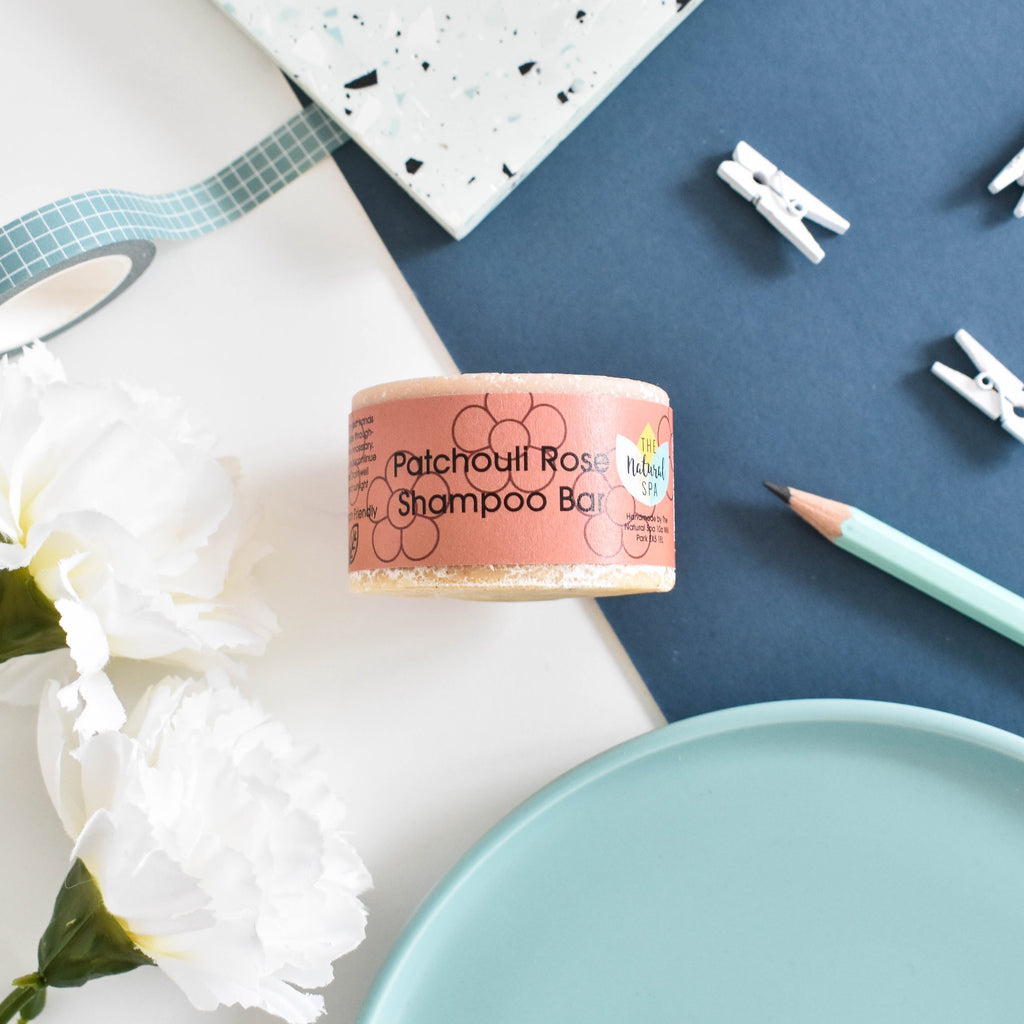 Patchouli Rose Shampoo Bar | Natürliche Haarpflege für trockenes, strapaziertes & krauses Haar | Vegan, plastikfreie Haarpflege