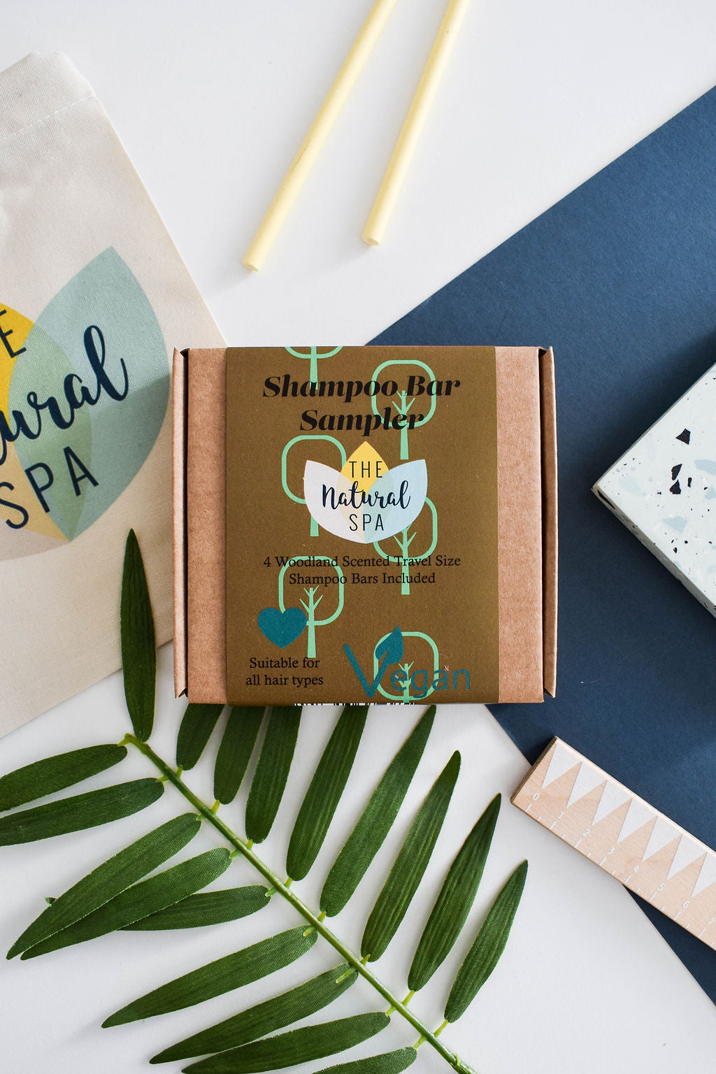 Woodland Mini Shampoo Probierset - Geschenkset mit 4 Mini-Shampoo-Riegeln