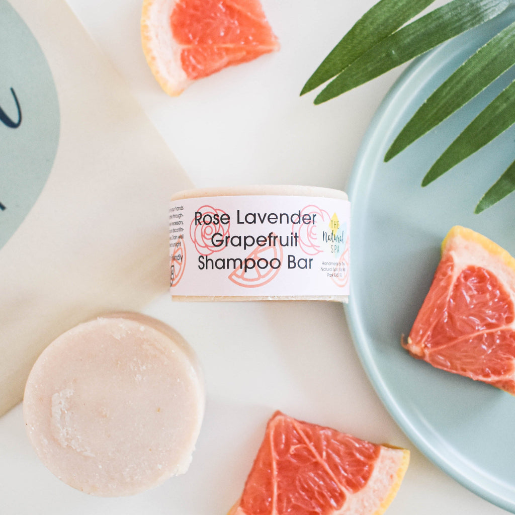 Shampoo Bar Rose, Lavendel & Grapefruit | Natürliche Haarseife für alle Haartypen | Vegane, plastikfreie Haarpflege